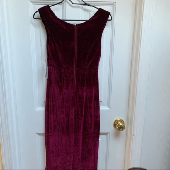 ModCloth Steady Merlot Velvet Pinup Dress RARE - Picture 7 of 8